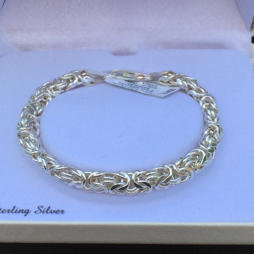 $200 Sterling Silver Byzantine Link Bracelet